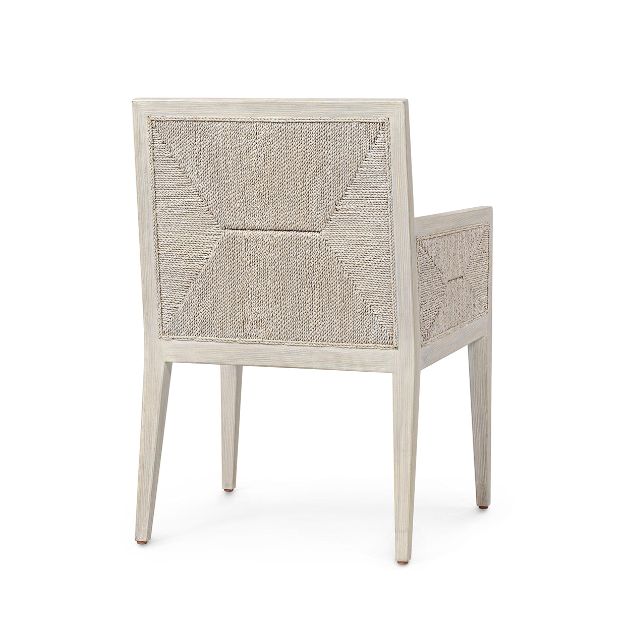 Palecek Furniture I/O BASKET WEAVE 4J / Motor Freight - Rate TBQ Palecek Santa Barbara Arm Chair, White Sand