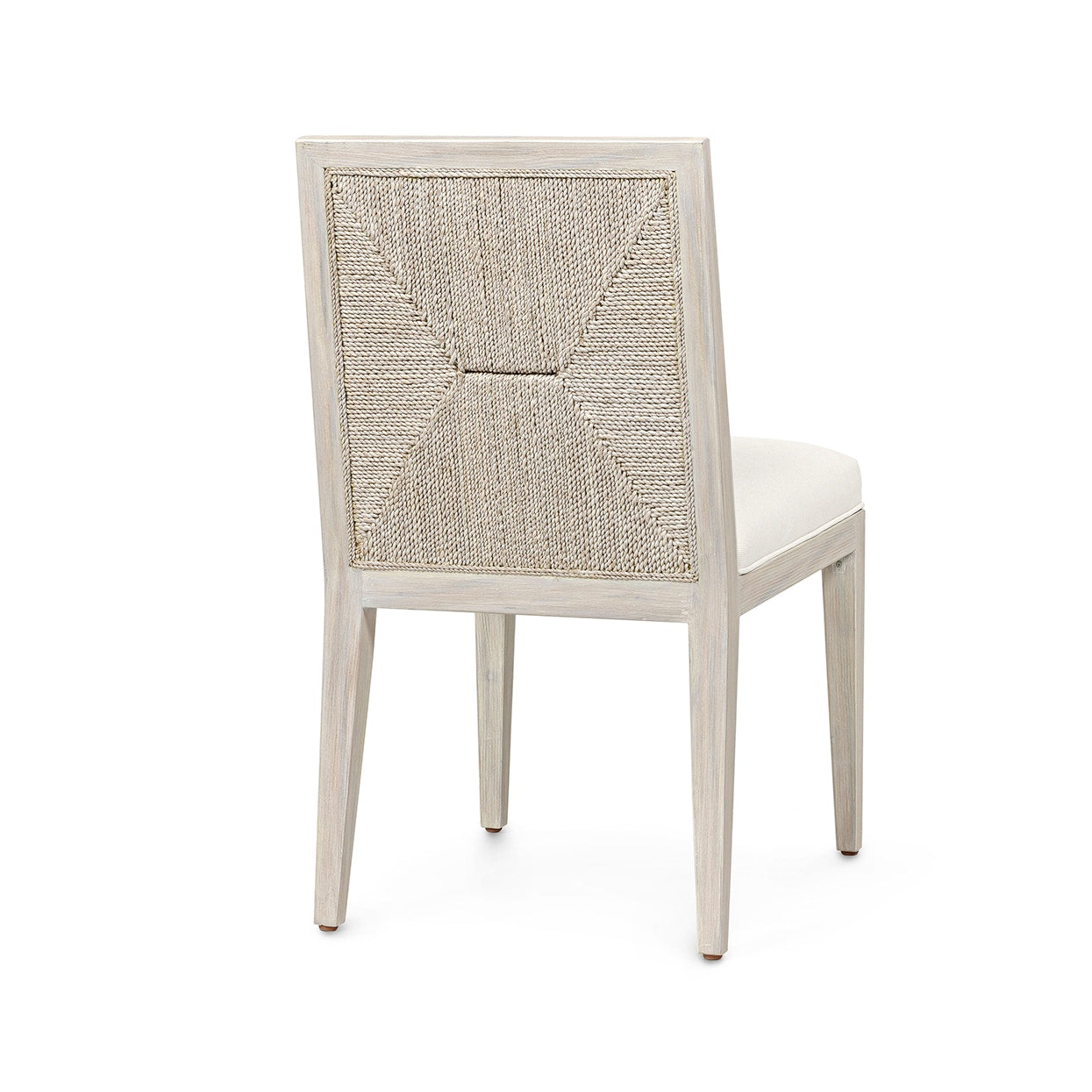 Palecek Furniture I/O BASKET WEAVE 4J / Motor Freight - Rate TBQ Palecek Santa Barbara Side Chair, White Sand