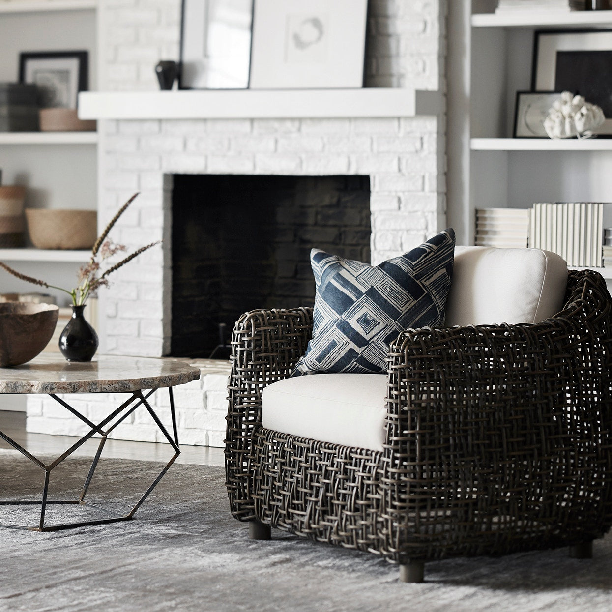Palecek Furniture I/O BASKET WEAVE 4J / Motor Freight - Rate TBQ Palecek Seacliff Lounge Chair