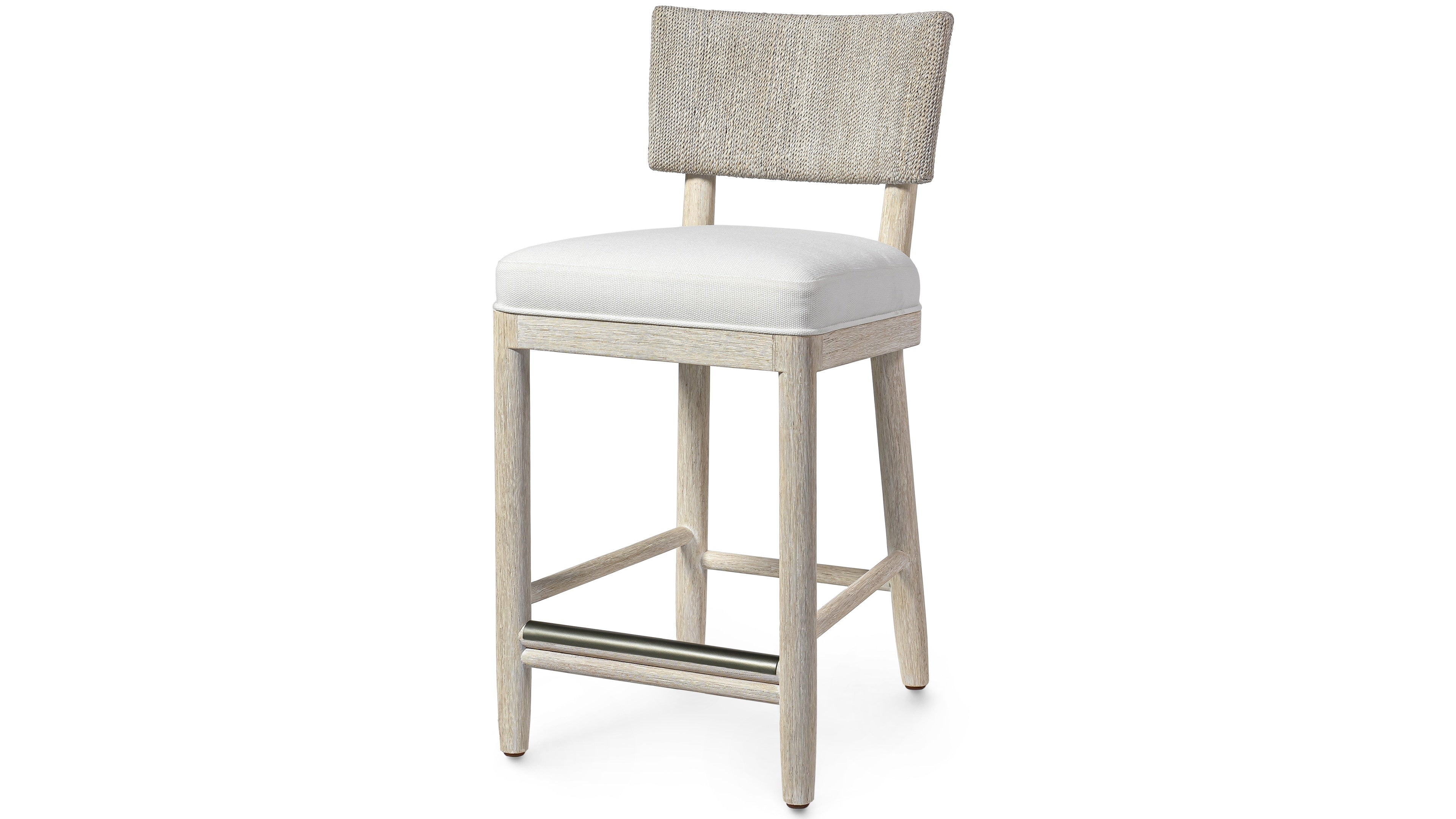 Palecek Furniture I/O BASKET WEAVE 4J / Motor Freight - Rate TBQ Palecek Seagrove 24" Counter Stool