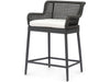 Palecek Furniture I/O SAILCLOTH SALT 64 Palecek Somerset Outdoor 24" Counter Stool Charcoal