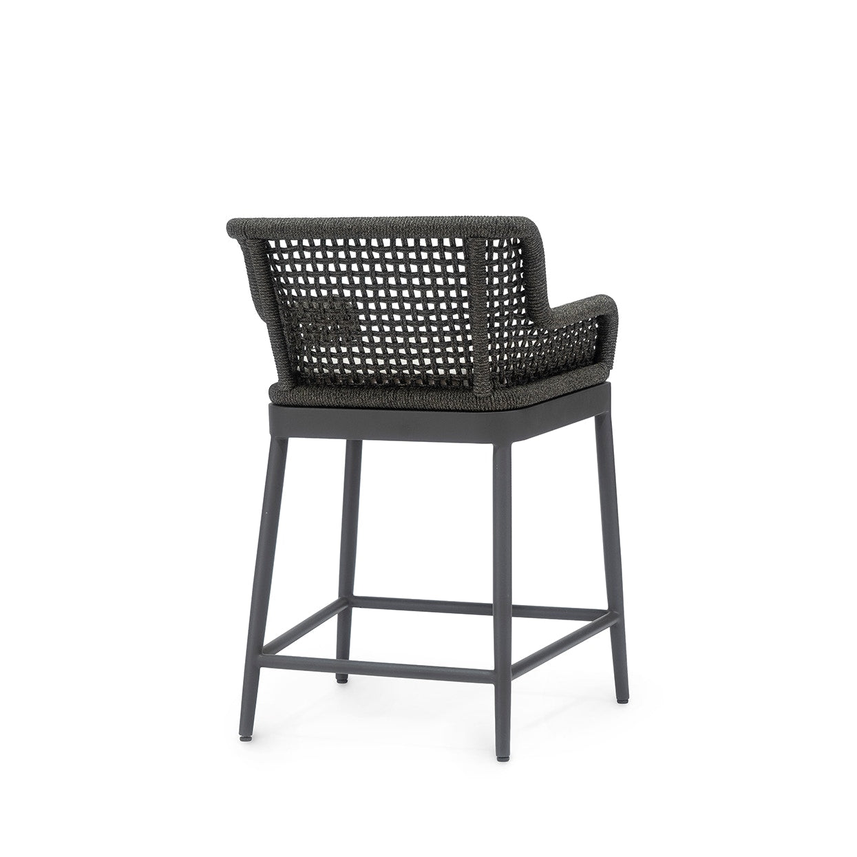 Palecek Furniture I/O SAILCLOTH SALT 64 Palecek Somerset Outdoor 24" Counter Stool Charcoal