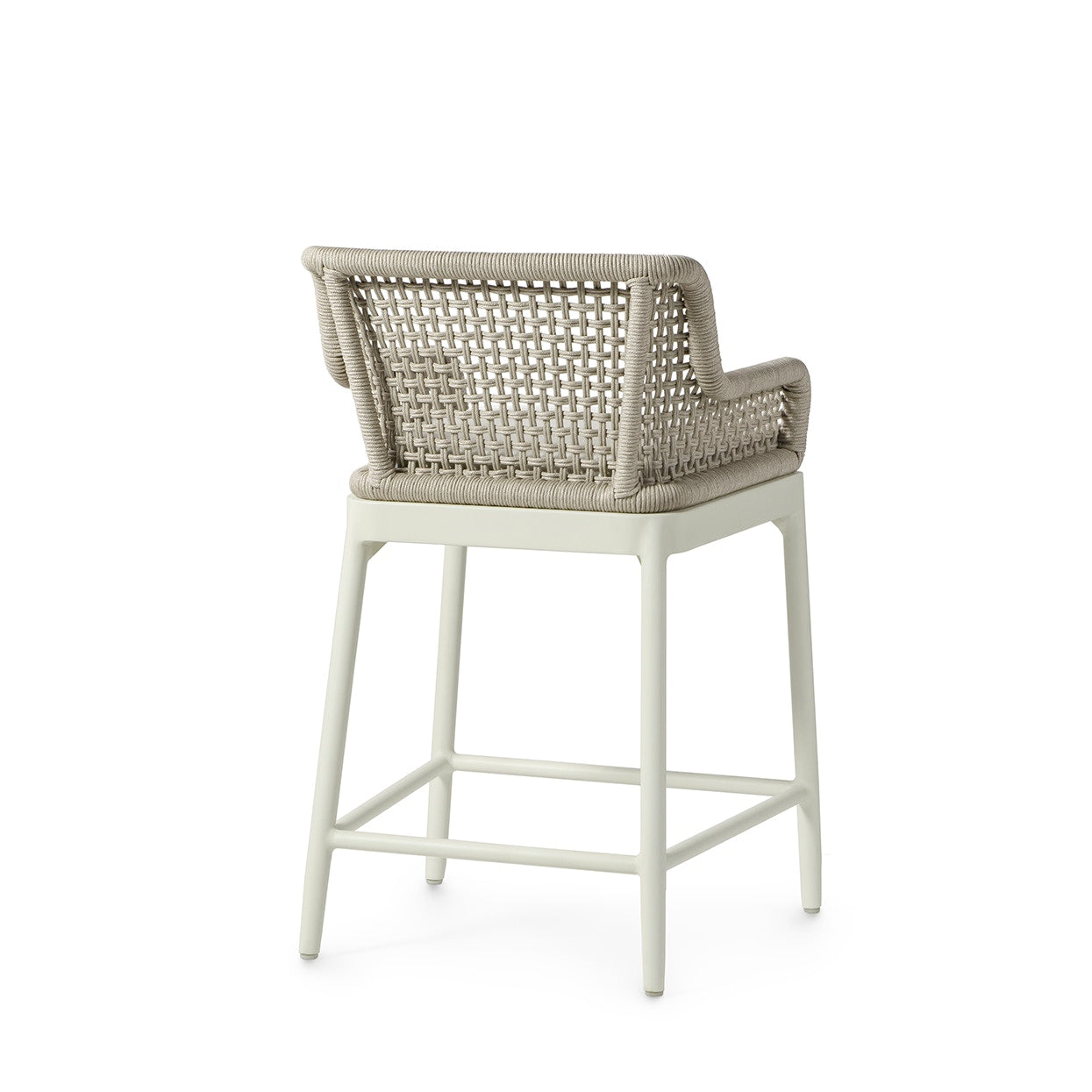 Palecek Furniture I/O BASKET WEAVE 4J Palecek Somerset Outdoor 24" Counter Stool, Ivory