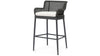 Palecek Furniture I/O SAILCLOTH SALT 64 / Motor Freight - Rate TBQ Palecek Somerset Outdoor 30" Barstool Charcoal