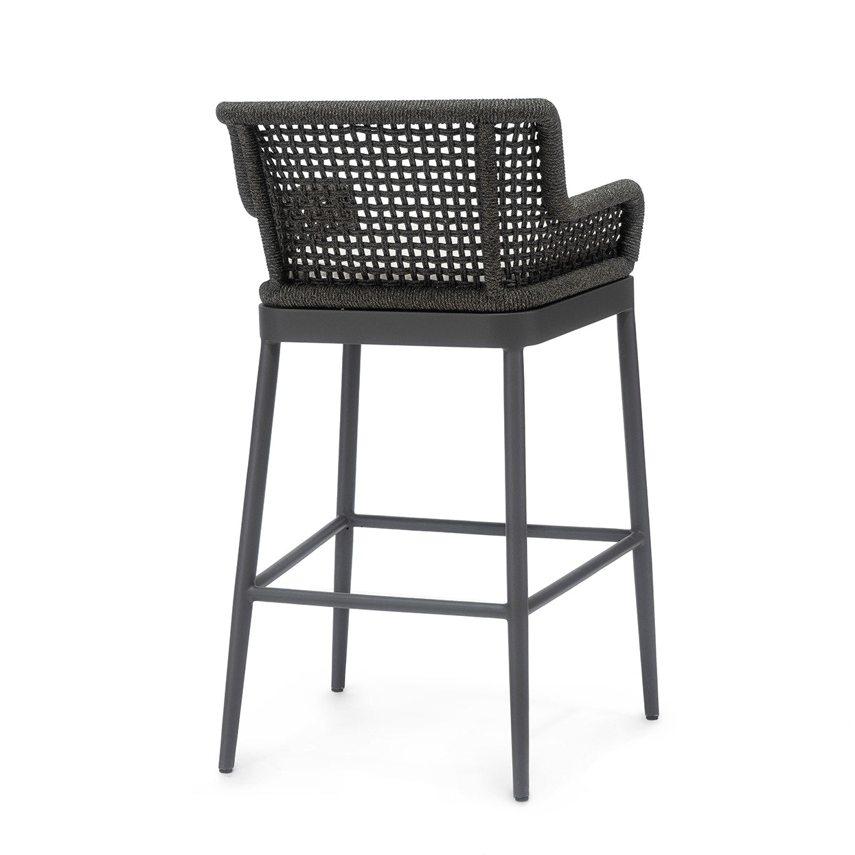 Palecek Furniture I/O SAILCLOTH SALT 64 / Motor Freight - Rate TBQ Palecek Somerset Outdoor 30" Barstool Charcoal