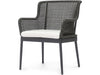 Palecek Furniture I/O SAILCLOTH SALT 64 / Motor Freight - Rate TBQ Palecek Somerset Outdoor Arm Chair Charcoal
