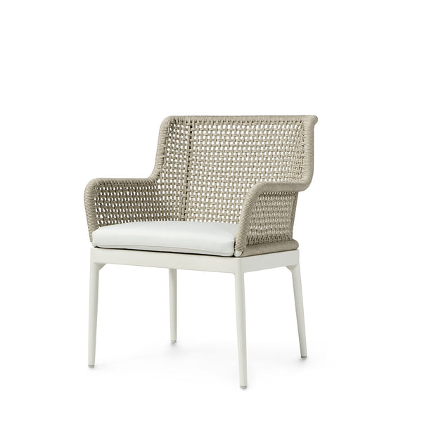 Palecek Furniture I/O BASKET WEAVE 4J / Motor Freight - Rate TBQ Palecek Somerset Outdoor Arm Chair Ivory