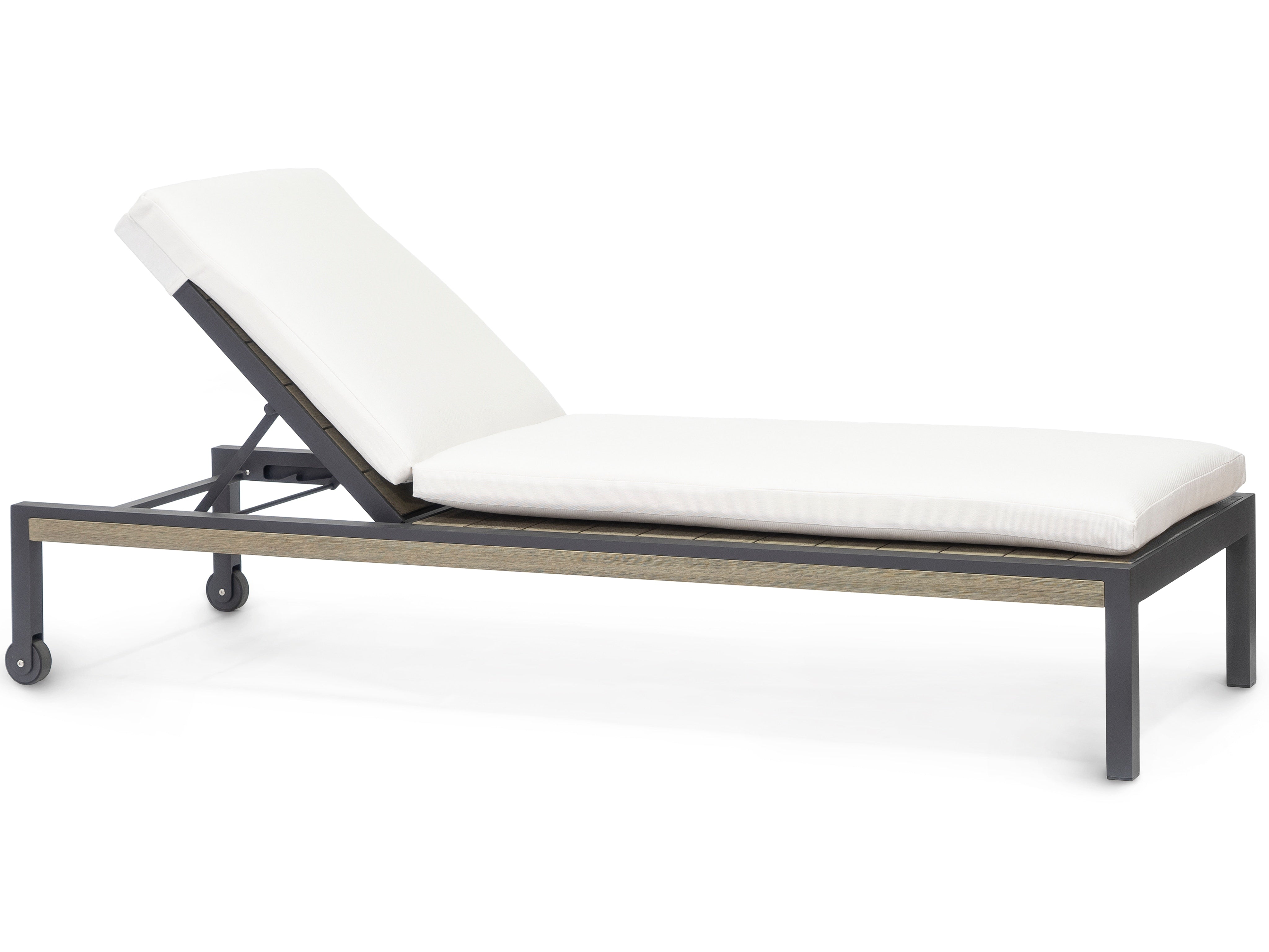 Palecek Furniture I/O SAILCLOTH SALT 64 / Motor Freight - Rate TBQ Palecek Somerset Outdoor Chaise Lounge Chair, Charcoal