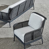Palecek Furniture I/O SAILCLOTH SALT 64 / Motor Freight - Rate TBQ Palecek Somerset Outdoor Lounge Chair Charcoal