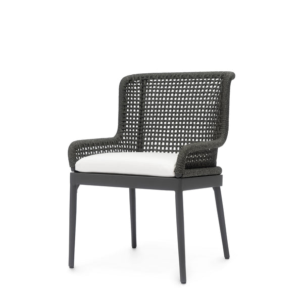 Palecek Furniture I/O SAILCLOTH SALT 64 / Motor Freight - Rate TBQ Palecek Somerset Outdoor Side Chair Charcoal