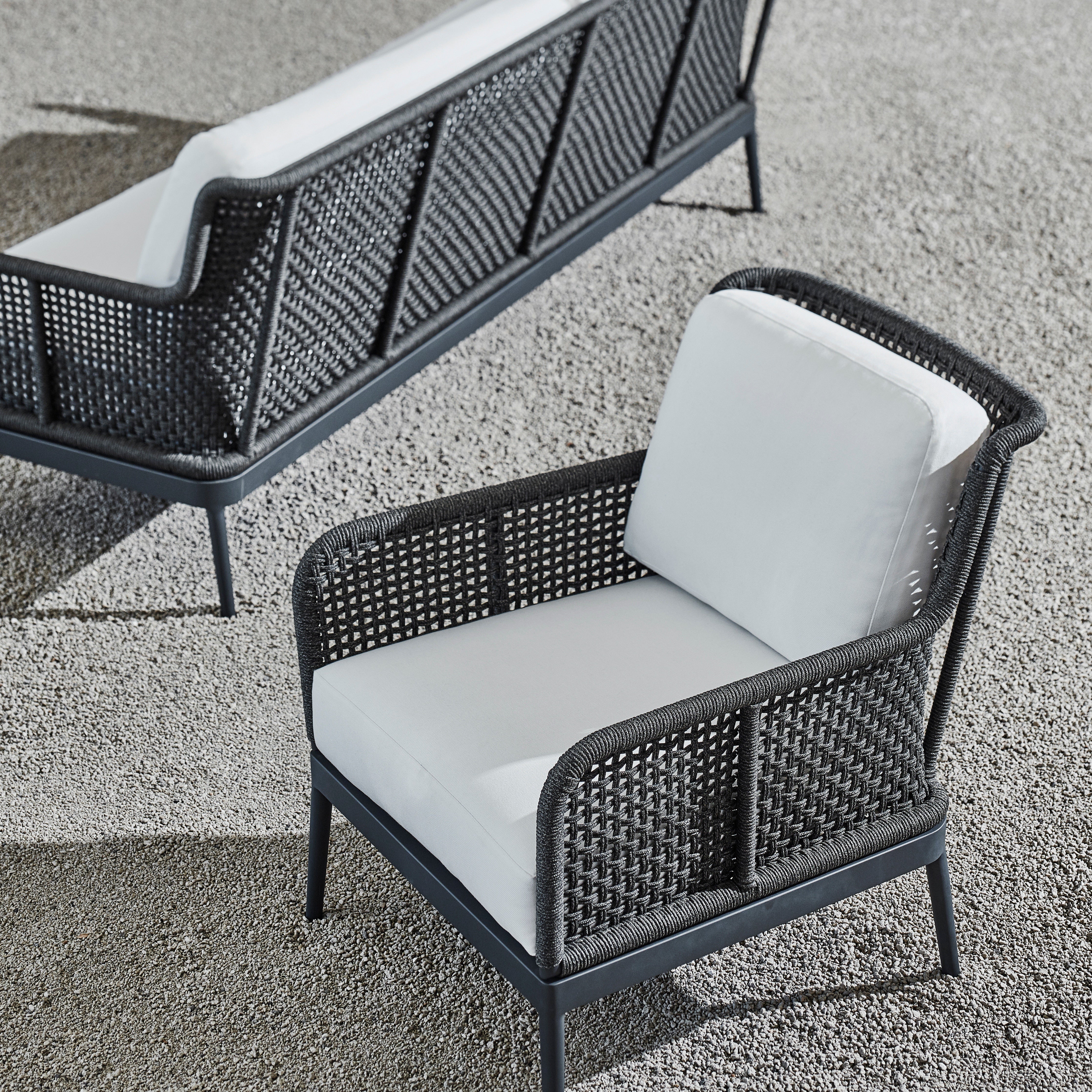 Palecek Furniture I/O SAILCLOTH SALT 64 / Motor Freight - Rate TBQ Palecek Somerset Outdoor Sofa Charcoal
