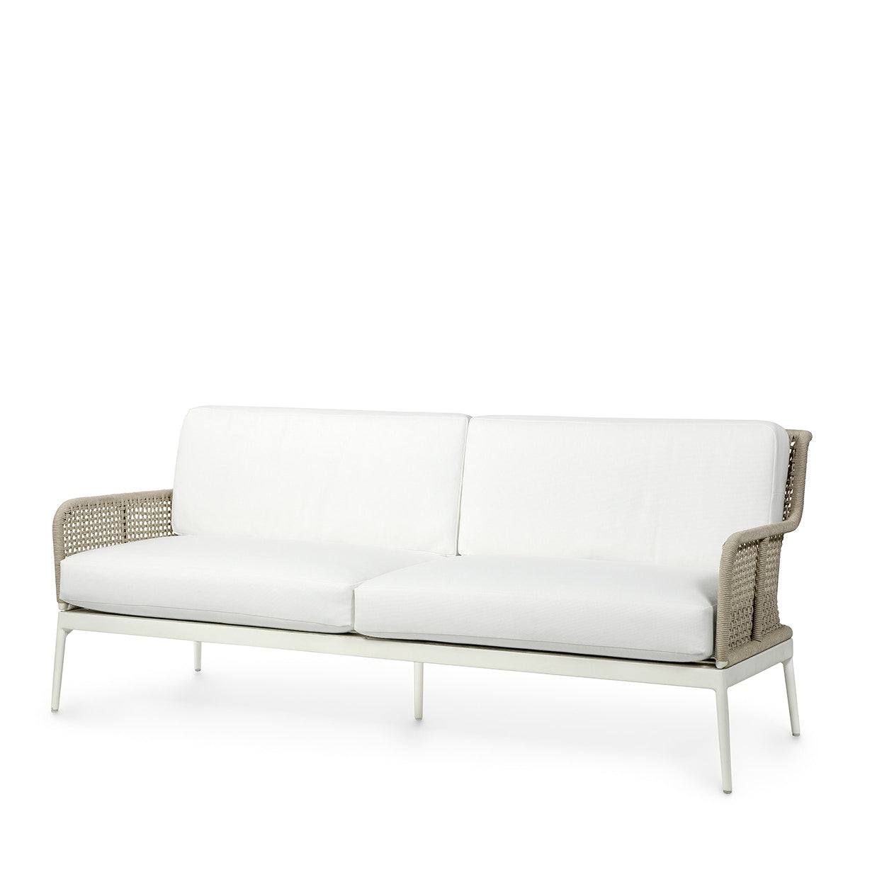 Palecek Furniture I/O BASKET WEAVE 4J / Motor Freight - Rate TBQ Palecek Somerset Outdoor Sofa, Ivory