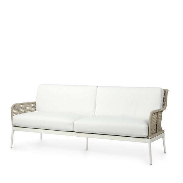 Palecek Furniture I/O BASKET WEAVE 4J / Motor Freight - Rate TBQ Palecek Somerset Outdoor Sofa, Ivory
