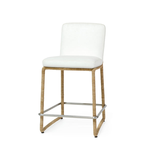 Palecek Furniture I/O BASKET WEAVE 4J / Motor Freight - Rate TBQ Palecek Stillwater 24" Counter Stool, Natural