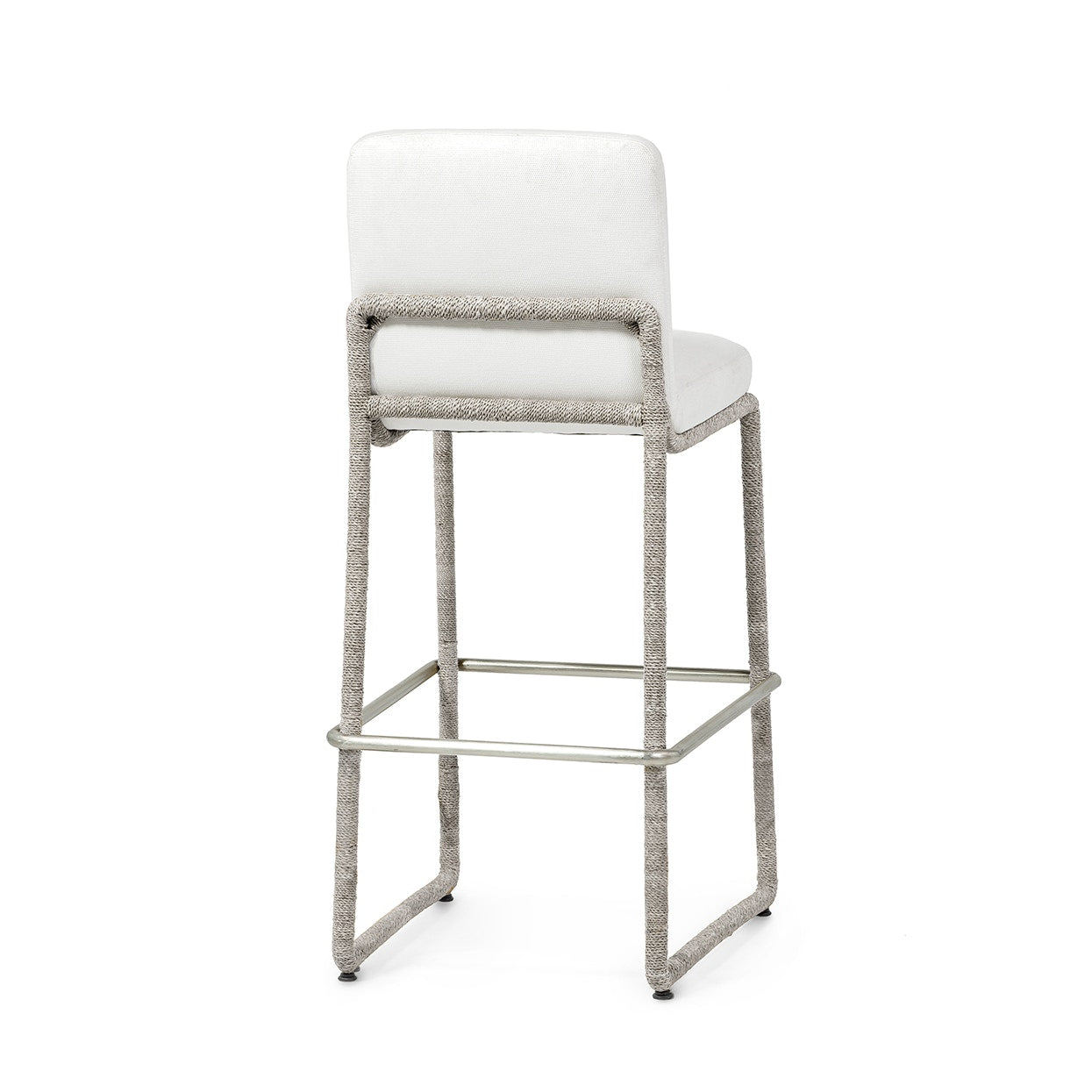 Palecek Furniture I/O OYSTER CHENILLE 4K / Motor Freight - Rate TBQ Palecek Stillwater 30" Barstool, White Sand