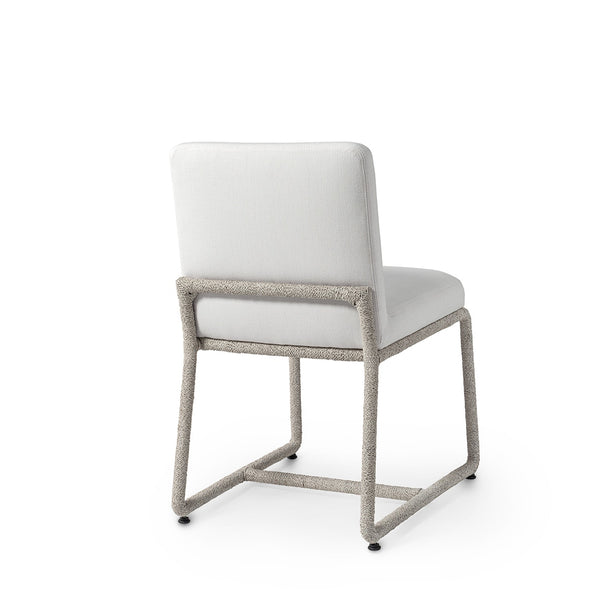Palecek Furniture I/O BASKET WEAVE 4J / Motor Freight - Rate TBQ Palecek Stillwater Dining Chair, White Sand