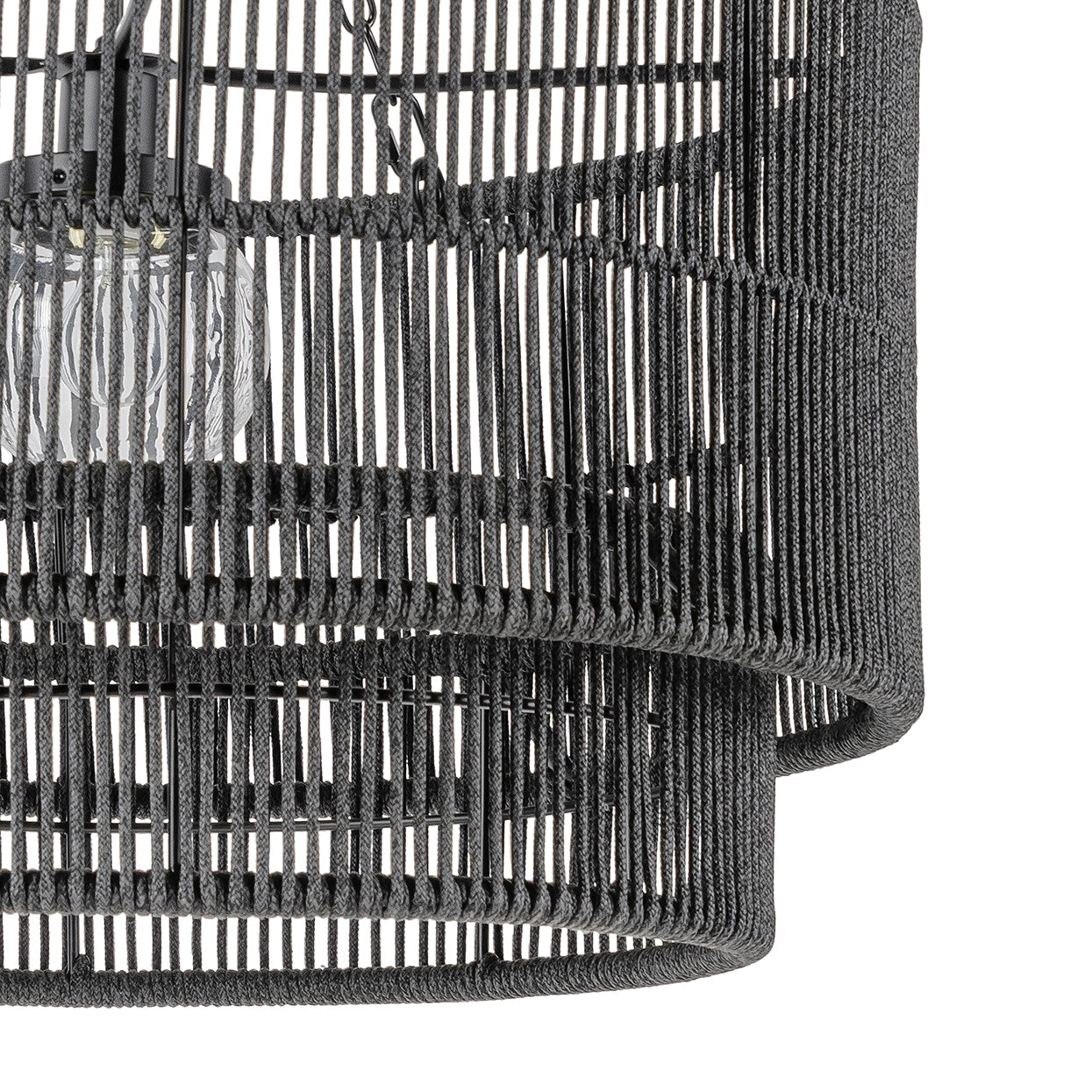 Palecek Lighting Default Title / Motor Freight - Rate TBQ Palecek Tanner Outdoor Pendant Drum, Black