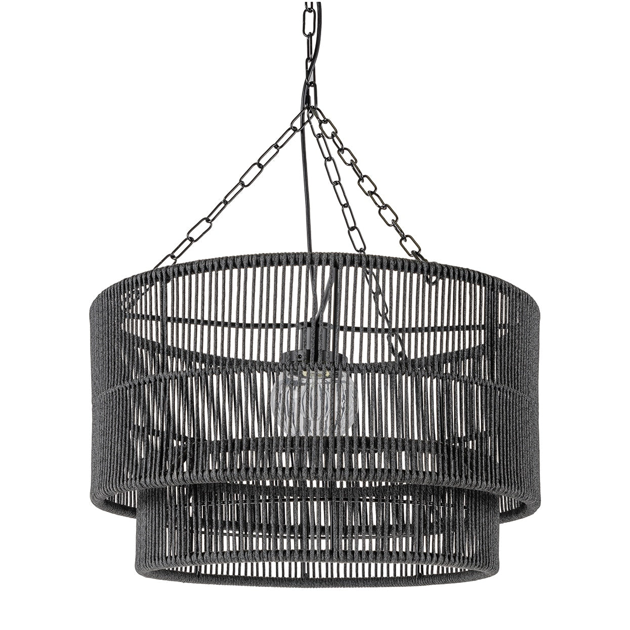 Palecek Lighting Default Title / Motor Freight - Rate TBQ Palecek Tanner Outdoor Pendant Drum, Black