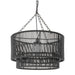 Palecek Lighting Default Title / Motor Freight - Rate TBQ Palecek Tanner Outdoor Pendant Drum, Black