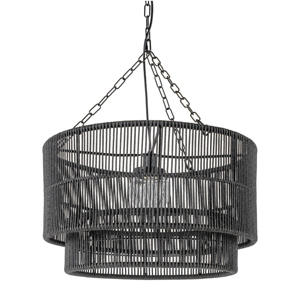 Palecek Lighting Default Title / Motor Freight - Rate TBQ Palecek Tanner Outdoor Pendant Drum, Black