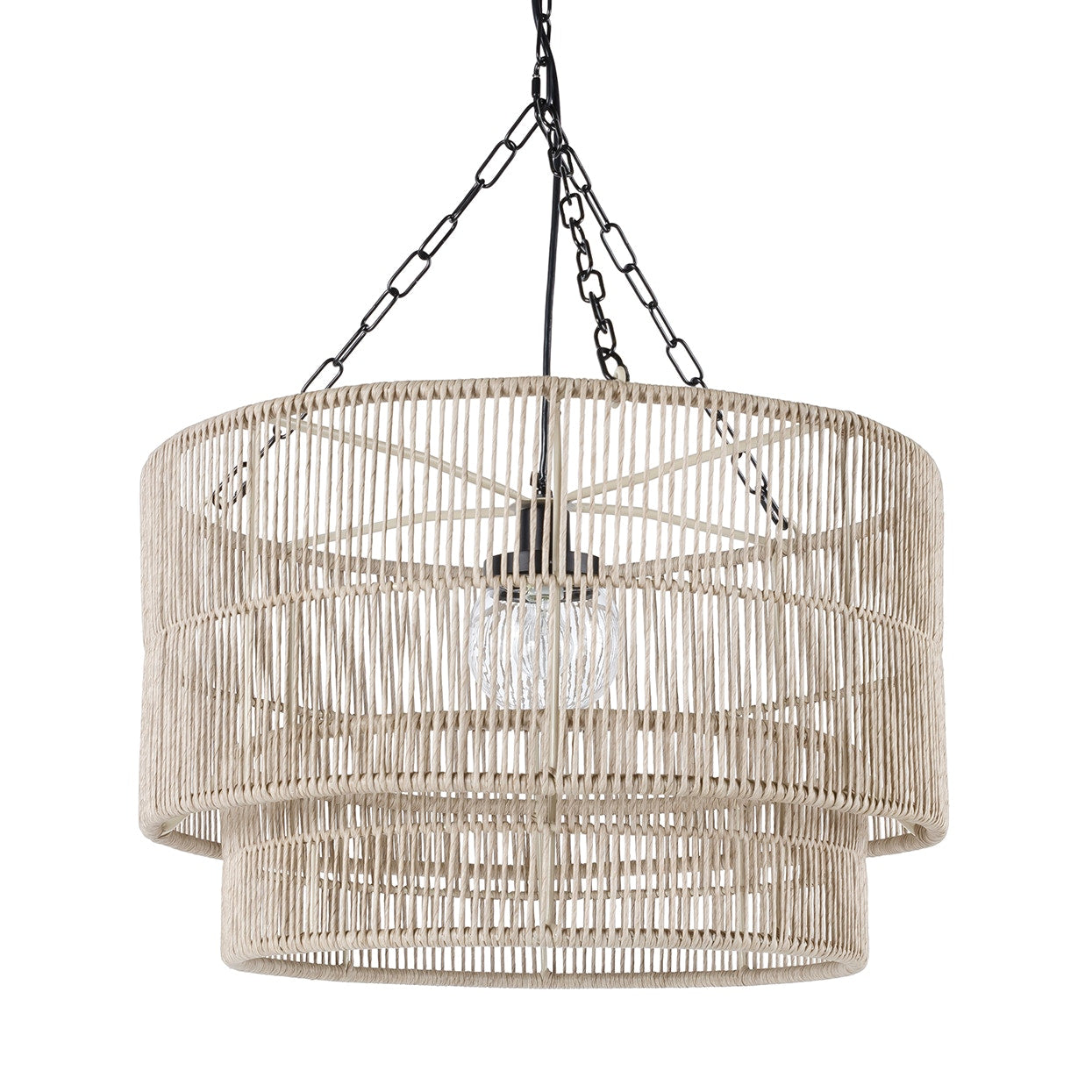 Palecek Lighting Default Title / Motor Freight - Rate TBQ Palecek Tanner Outdoor Pendant Drum Natural