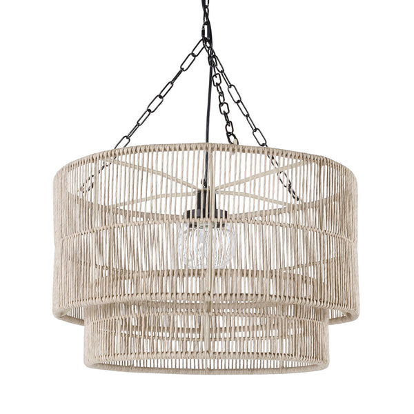 Palecek Lighting Default Title / Motor Freight - Rate TBQ Palecek Tanner Outdoor Pendant Drum Natural