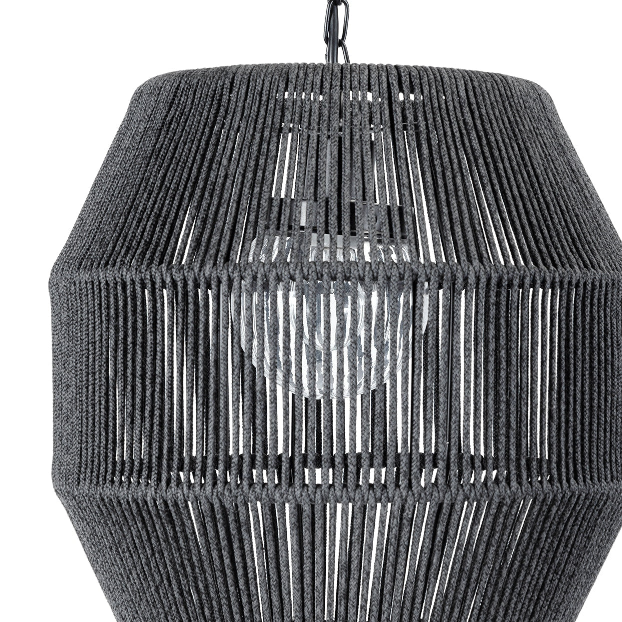 Palecek Lighting Palecek Tanner Outdoor Pendant Globe Black
