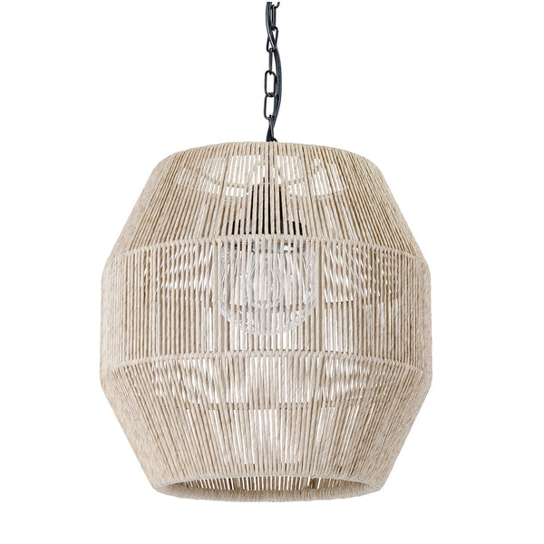 Palecek Lighting Palecek Tanner Outdoor Pendant Globe Natural
