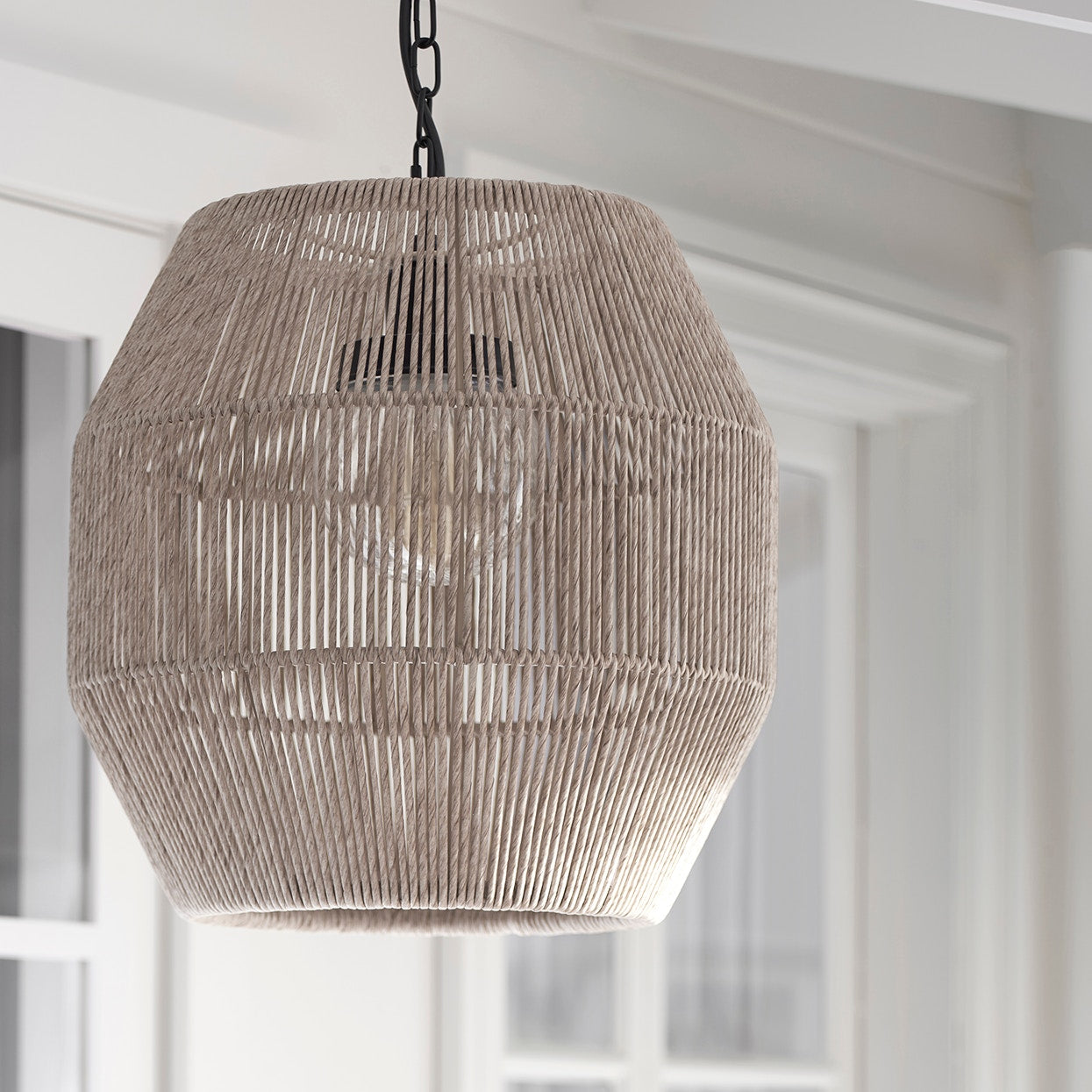 Palecek Lighting Palecek Tanner Outdoor Pendant Globe Natural