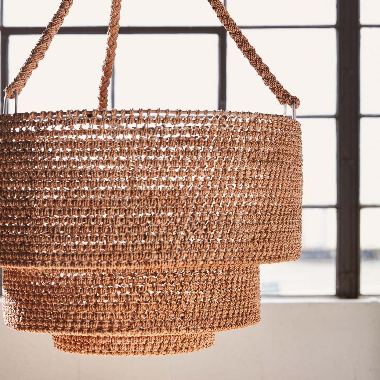 Palecek Lighting Default Title / Motor Freight - Rate TBQ Palecek Veranda Woven Chandelier