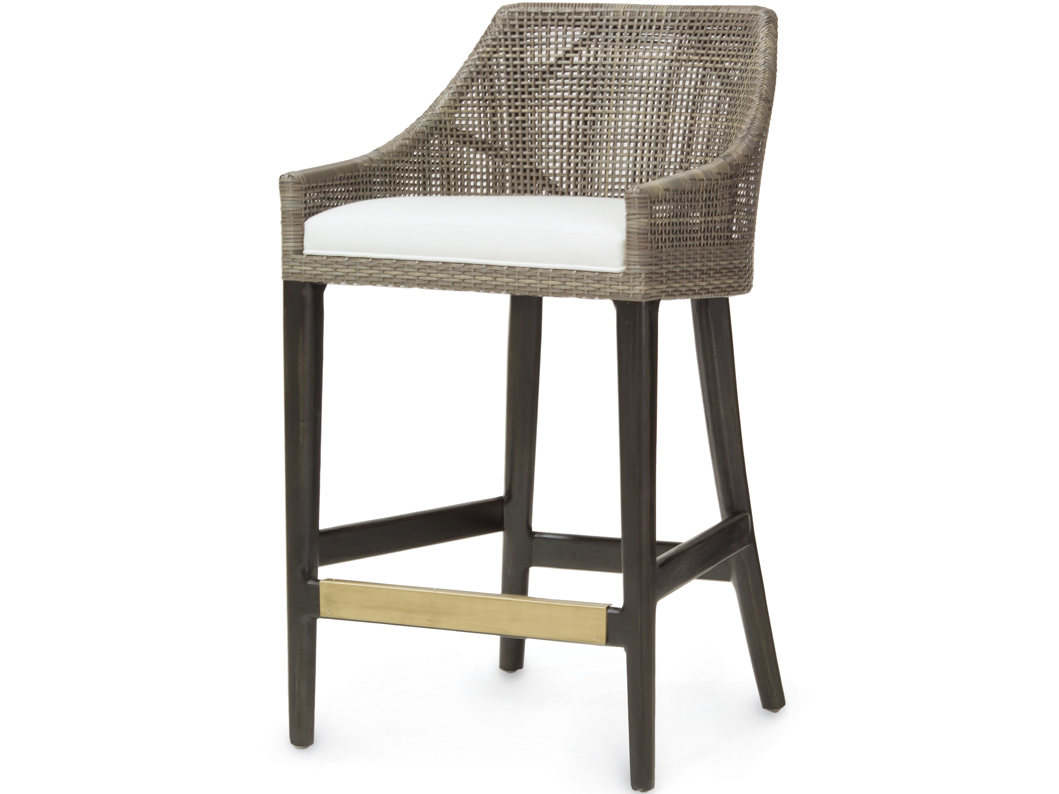 Palecek Furniture I/O SAILCLOTH SALT 64 Palecek Vincent 24" Counter Stool Mocha
