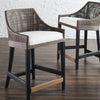 Palecek Furniture I/O SAILCLOTH SALT 64 Palecek Vincent 24" Counter Stool Mocha