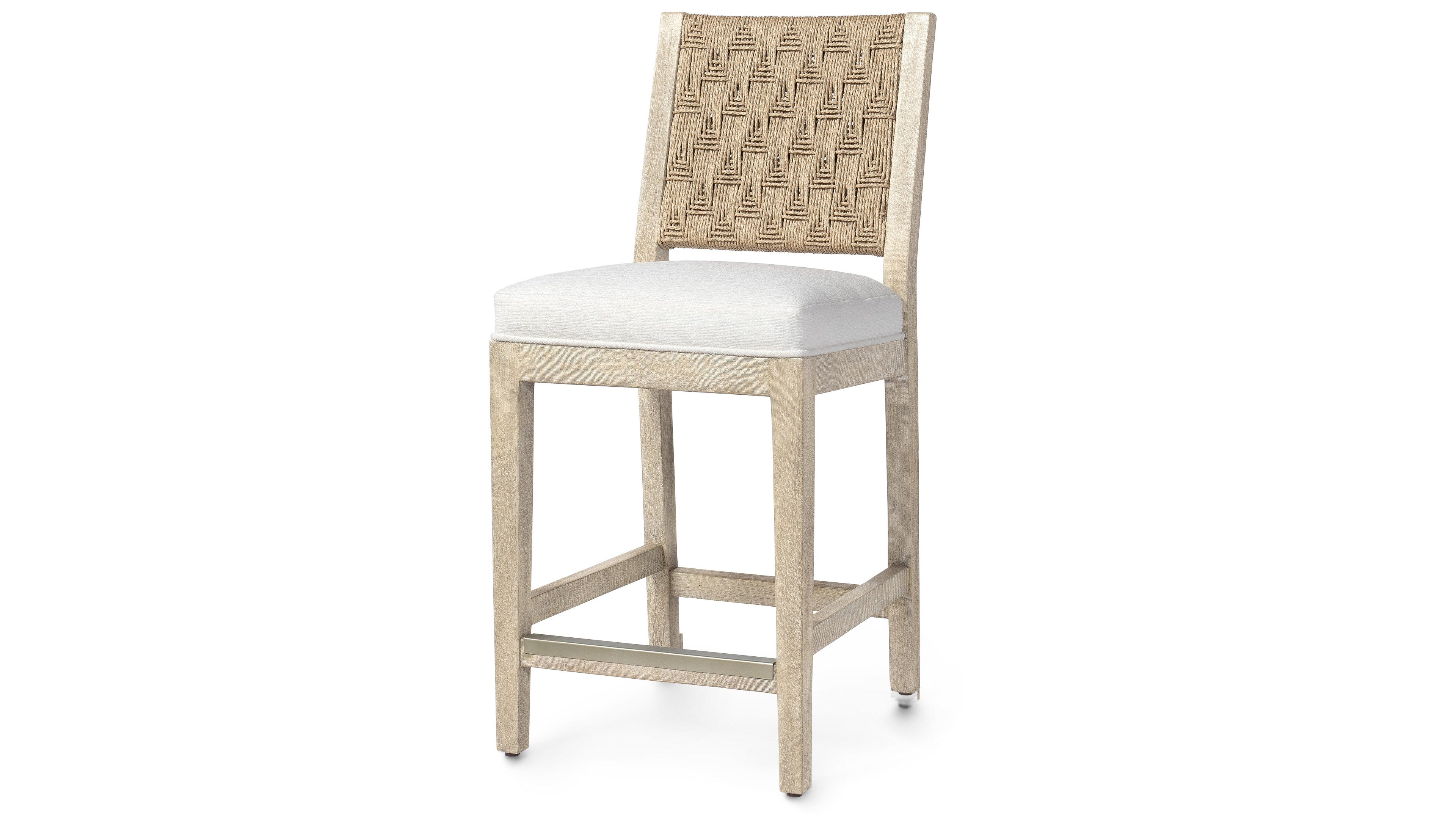 Palecek Furniture I/O OYSTER CHENILLE 4K / Motor Freight - Rate TBQ Palecek Waterbury 24" Counter Stool