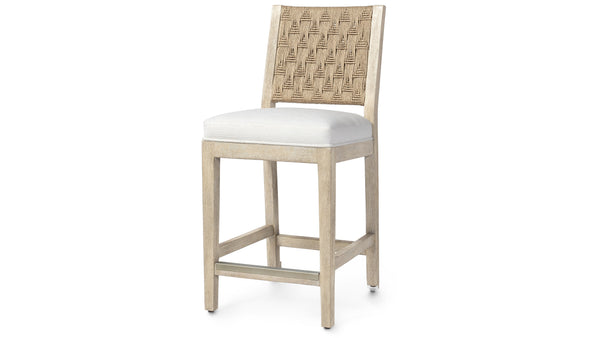 Palecek Furniture I/O OYSTER CHENILLE 4K / Motor Freight - Rate TBQ Palecek Waterbury 24" Counter Stool