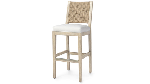 Palecek Furniture I/O OYSTER CHENILLE 4K / Motor Freight - Rate TBQ Palecek Waterbury 30" Barstool