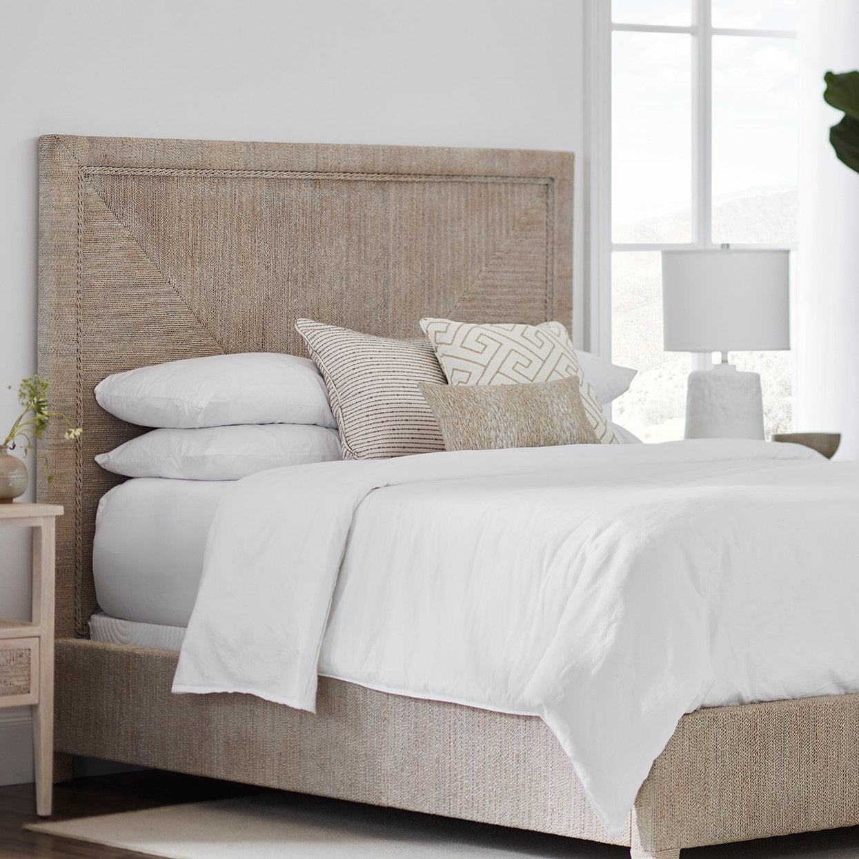 Palecek Furniture Default Title / Motor Freight - Rate TBQ Palecek Woodside Bed King, White Sand