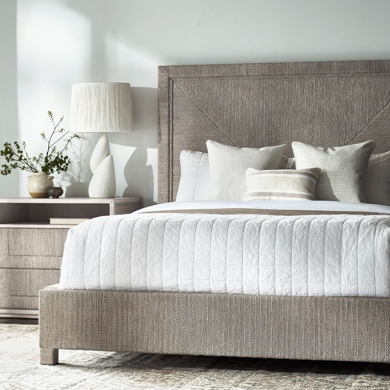 Palecek Furniture Default Title / Motor Freight - Rate TBQ Palecek Woodside Bed Queen, White Sand