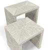 Palecek Furniture Palecek Woodside Nesting Table Set Of 2, White Sand