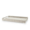 Palecek Home Decor Palecek Woodside Rectangular Tray Large, White Sand