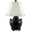 Danny's Fine Porcelain Black Pumpkin Jar Lamp (122-13be)