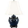 Danny's Fine Porcelain Blue Pumpkin Jar Lamp (122-13be)