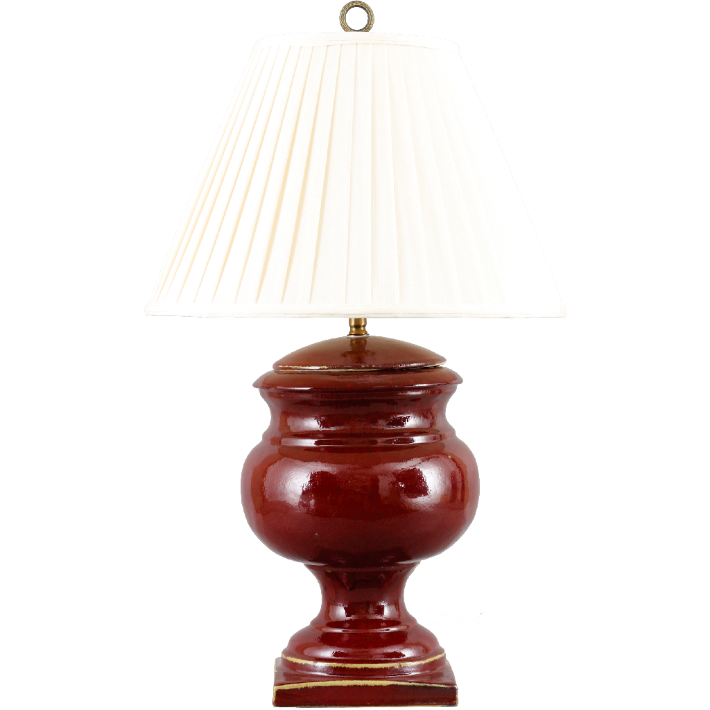 Danny's Fine Porcelain Garden Pot Lamp – Red - CLOSEOUT