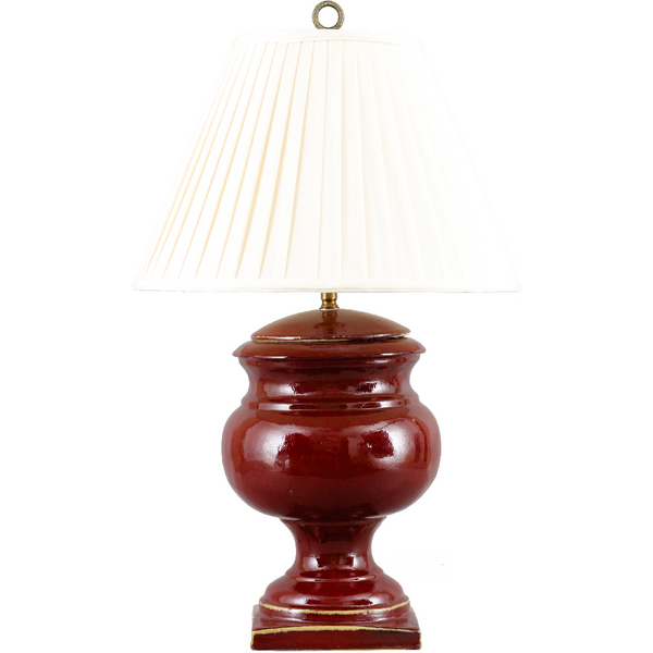 Danny's Fine Porcelain Garden Pot Lamp – Red - CLOSEOUT