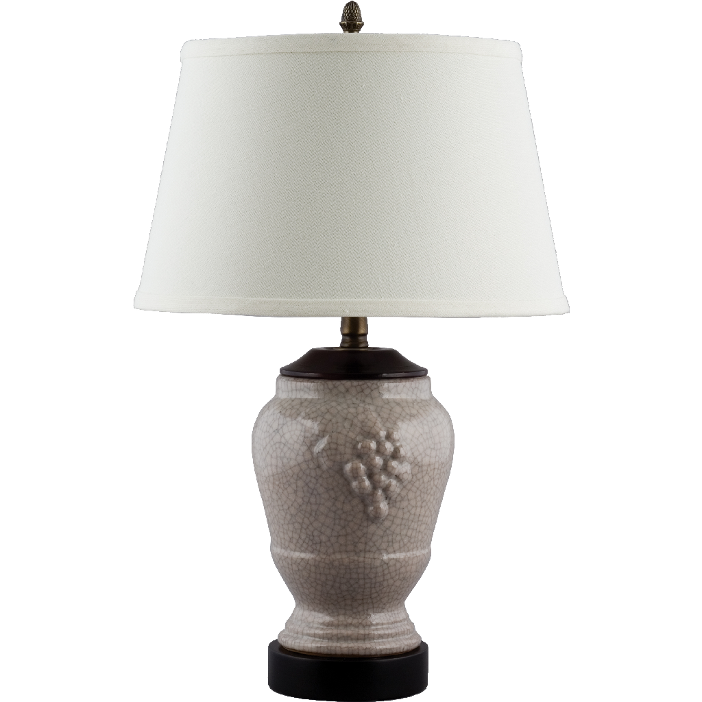 Danny's Fine Porcelain 22" Small Grape Jar Lamp -Beige