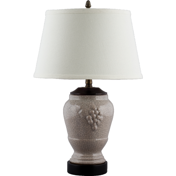 Danny's Fine Porcelain 22" Small Grape Jar Lamp -Beige