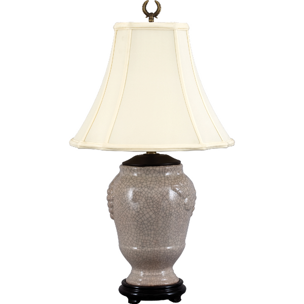 Danny's Fine Porcelain 25.5" Med Grape Jar Lamp - Beige