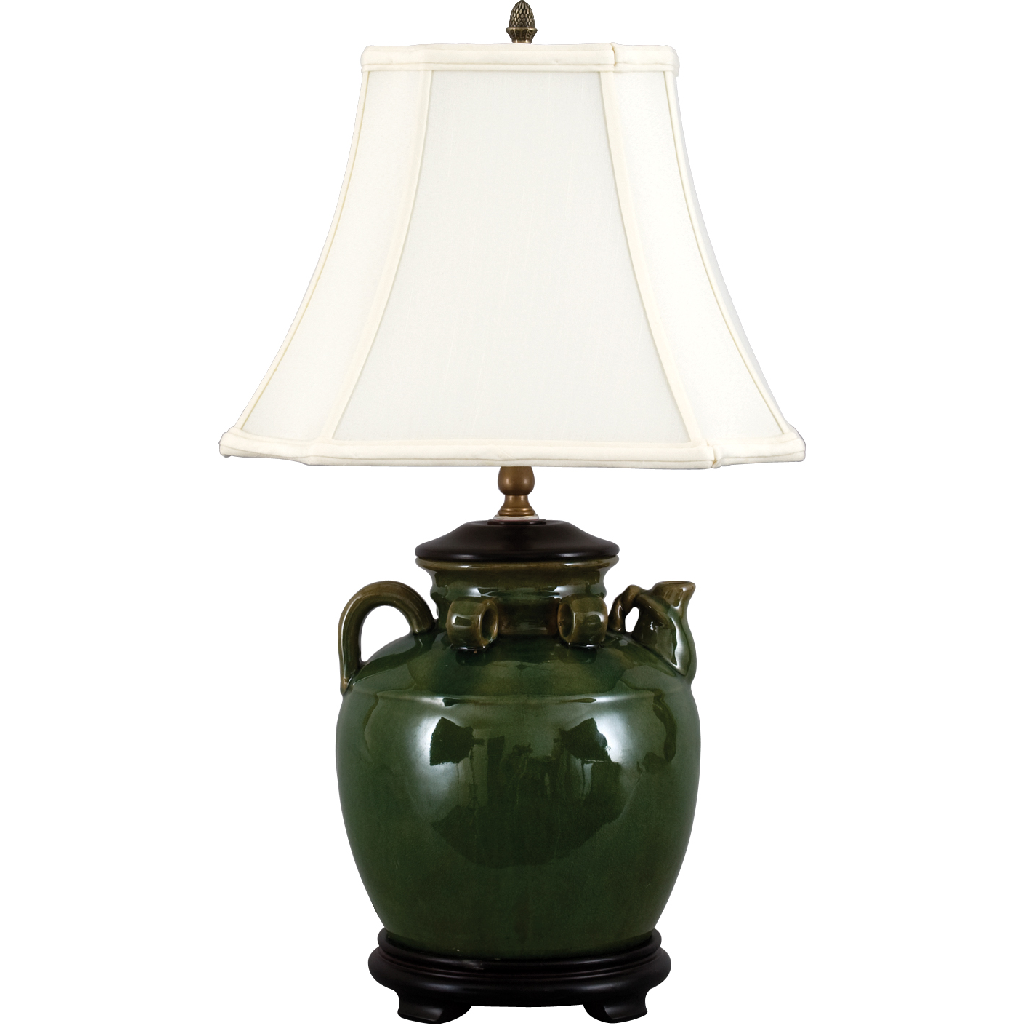 Danny's Fine Porcelain 23" Small Tea Jar Lamp - Green