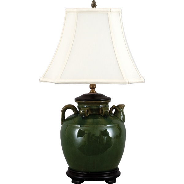 Danny's Fine Porcelain 23" Small Tea Jar Lamp - Green