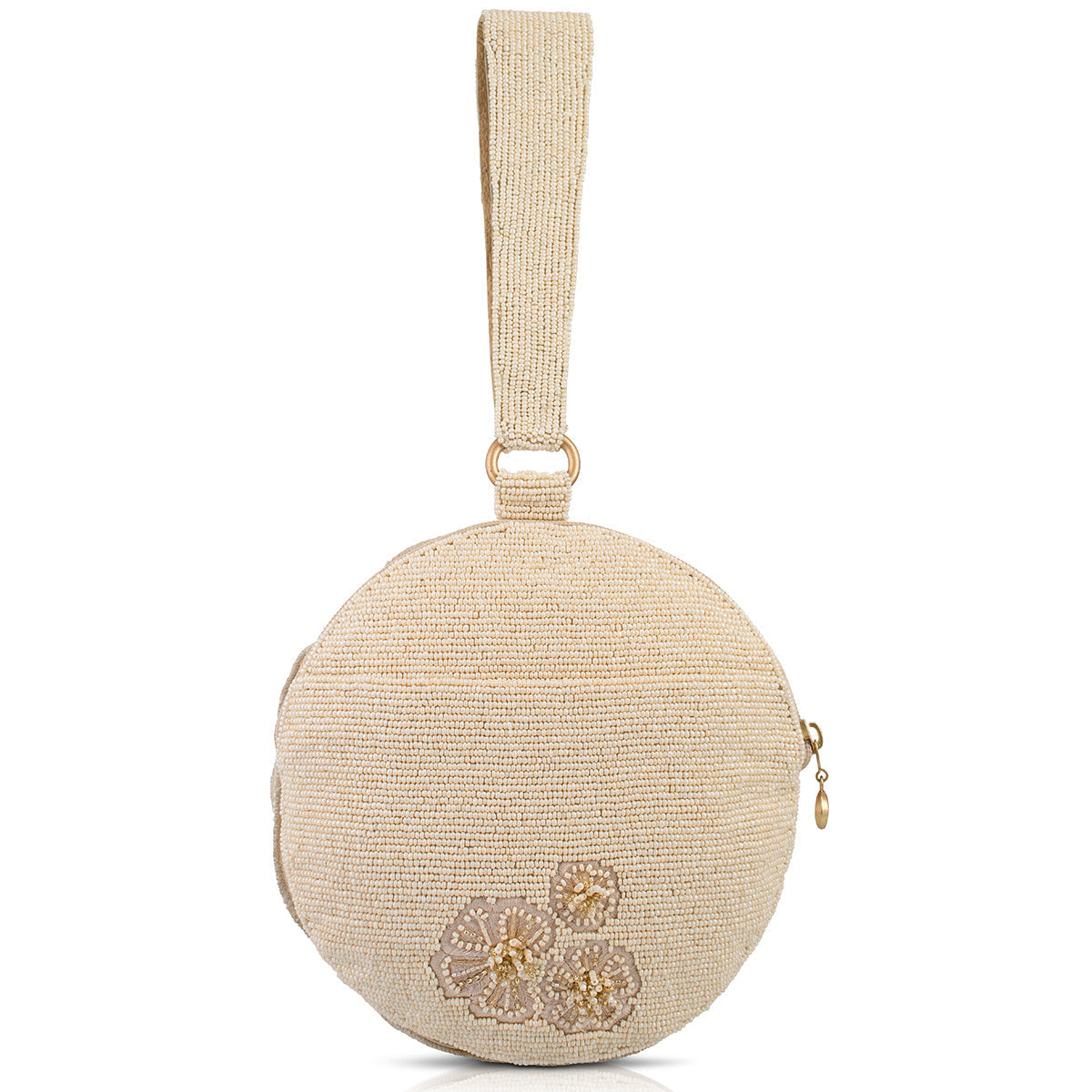 Mary Frances Petal Me, Cream Wristlet Handbag
