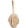 Mary Frances Petal Me, Cream Wristlet Handbag
